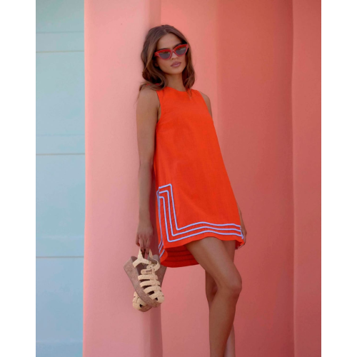 Vestido Luz | Vestido corto naranja para mujer | SIXXTA