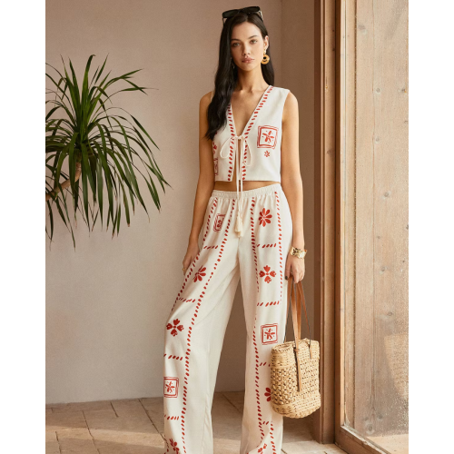 Set Azahar | Conjunto de pantalón largo y top para mujer | SIXXTA