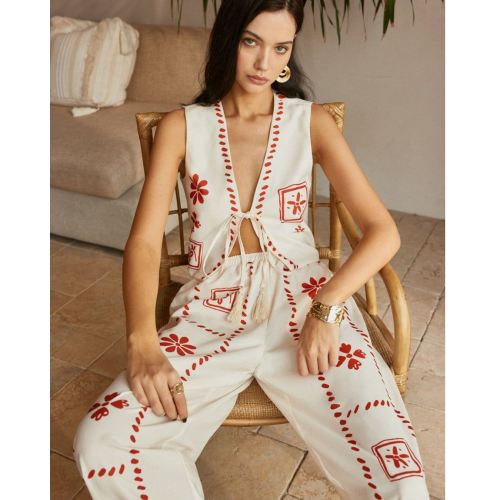 Set Azahar | Conjunto de pantalón largo y top para mujer | SIXXTA