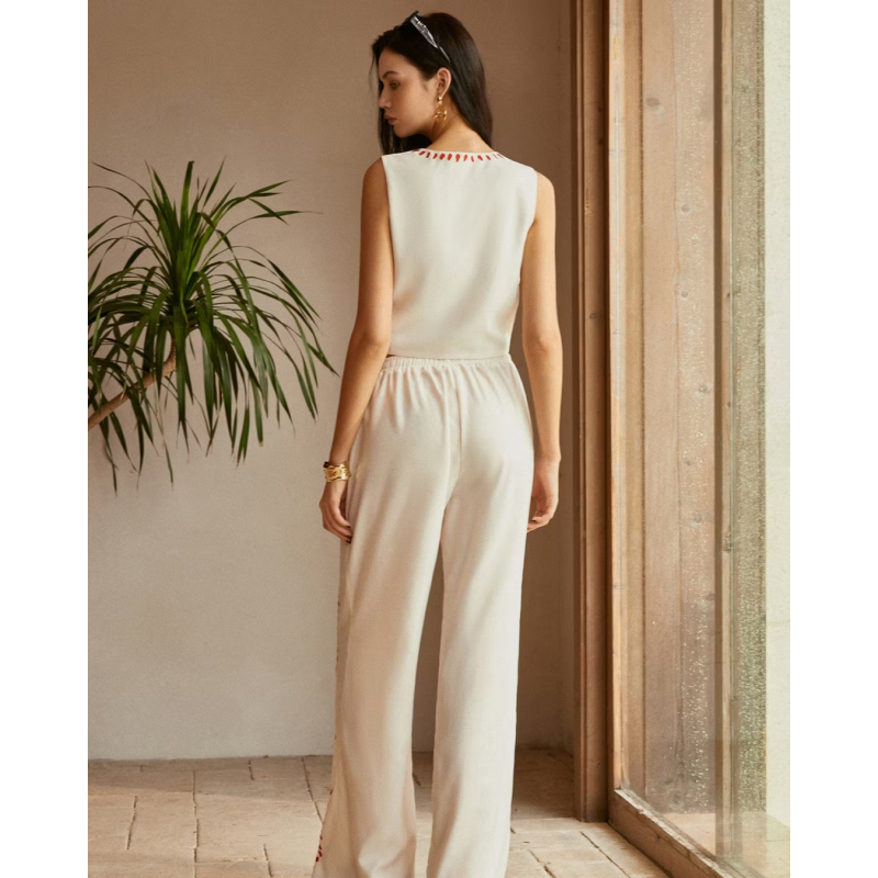 Set Azahar | Conjunto de pantalón largo y top para mujer | SIXXTA